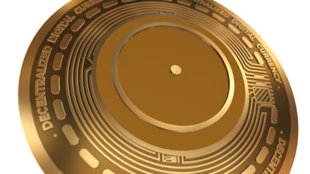 3D Render of Cindicator Cnd Cryptocurrency Sign Isolated on a White Backgroundの写真素材