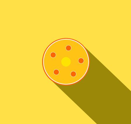 orange slice. Vector icon illustration.のイラスト素材