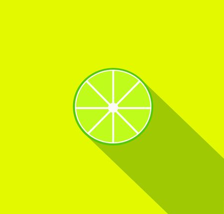 lime slice. Vector icon illustration.のイラスト素材