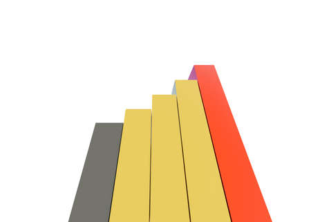 Business chart showing increase in sales. Close up of finance business graph. stock market bars. 3d...