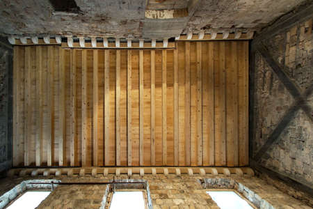 Renovation walls of old Dubrovnik palace with injection of special material and reinforcement with tapes of carbon fibers with special resinのeditorial素材