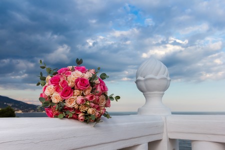 beautiful wedding bouquet with flowers from event