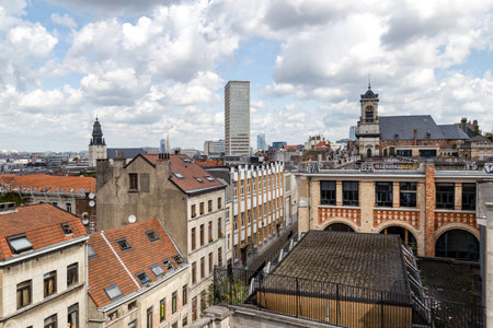 View from Place Poleart - Buxelles (Belgium)の写真素材