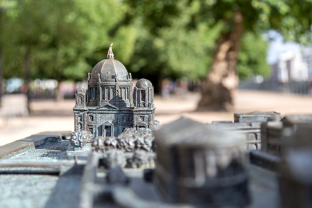 Bronze model of Berlin Cathedral - Focus on Chatedralのeditorial素材