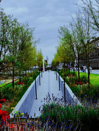 Point of view that makes us see how buildings and nature can make a perfect photographの写真素材