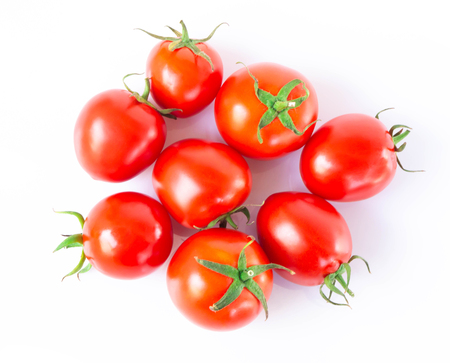 Fresh tomatoe isolated on white background, Raw foodの写真素材