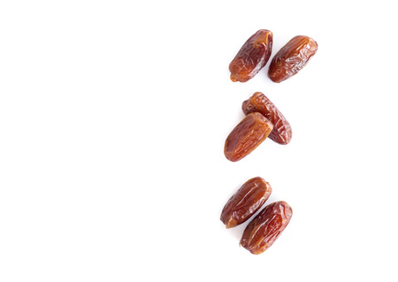 Date plam isolated on white blackground, Food healthy conceptの写真素材