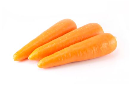 Fresh carrot isolated on white background, healthy diet food drinkの写真素材