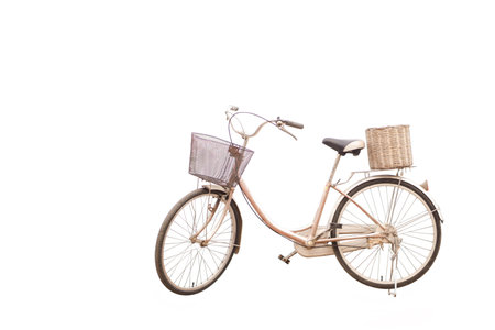 Retro bicycle isolated on white background.の写真素材