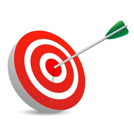 Goal setting, Target with arrow vector illustrationのイラスト素材