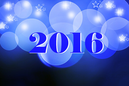 blue background and  2016の写真素材