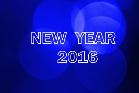 2016 and blue  backgroundの写真素材