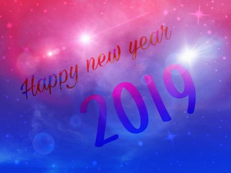 2019 and happy new year background