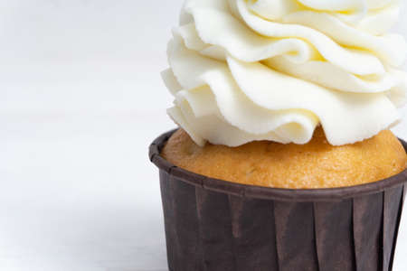 Cupcake on a white background and closeの写真素材