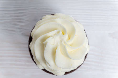 Cupcake on a white background and closeの写真素材