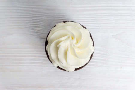 Cupcake on a white background and closeの写真素材