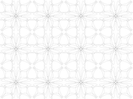 Seamless pattern design with floral background elements, gray ornamentsのイラスト素材