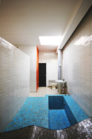 old modern toilet form Le corbusier apartmenのeditorial素材
