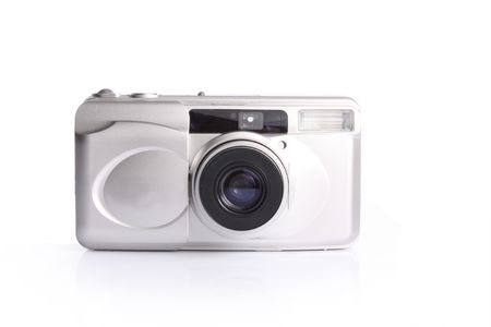 The amateur camera on a white backgroundの写真素材