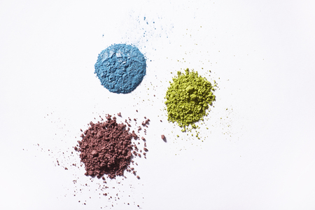 Crushed eye shadow smears, swatchesの写真素材