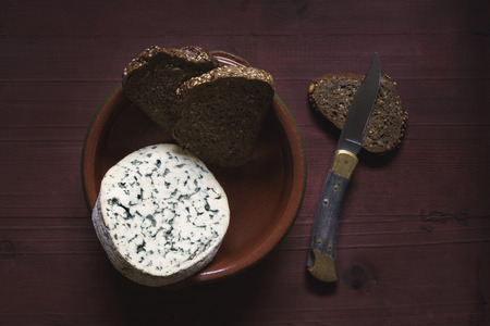 French cheese and brown breadの写真素材