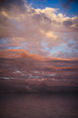 Dramatic sky over the seaの写真素材