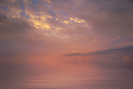 Dramatic sky over the seaの写真素材