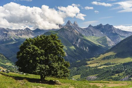 Mountains. landscape. French Alpsの写真素材