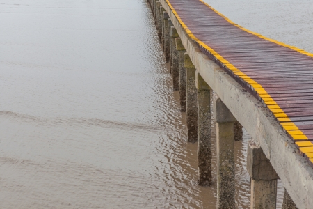 Jetty at Thailand Bay can use for Backgroundの写真素材