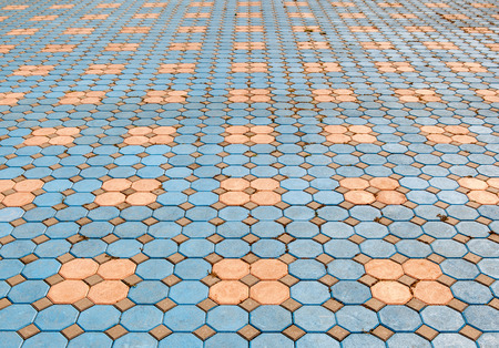 Pattern of natural stone brick and cement pavement background  の写真素材