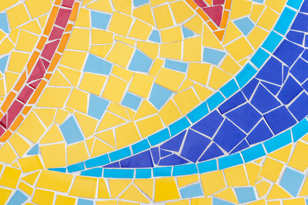 The part of multicolored mosaic tiles with classic pattern background.の写真素材