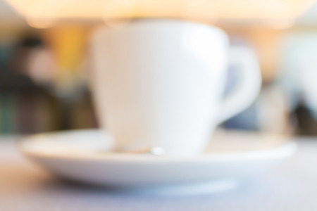 Blurred photo of tea cup is served in conference breaking time.の写真素材