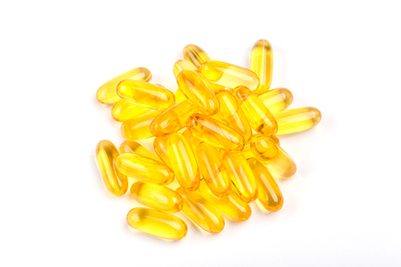 Soft gelatin capsules common use in pharmaceutical manufacturing industry, extract natural essential oil supplements.の写真素材