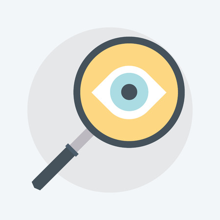 Search Engine Optimization flat style, colorful, vector icon for info graphics, websites, mobile and print media.のイラスト素材