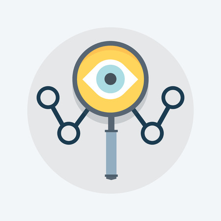 Search Engine Optimization Statistics Flat style, colorful, vector icon for info graphics, websites, mobile and print media.のイラスト素材