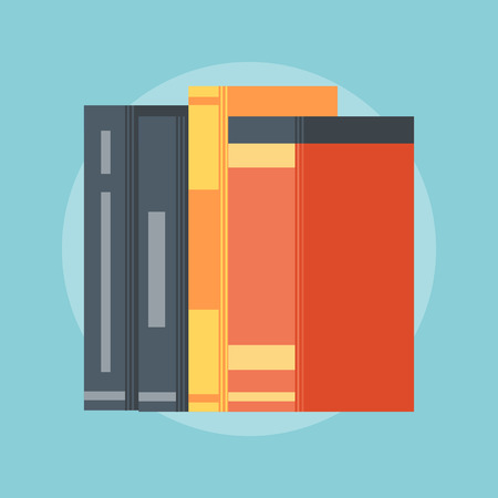 Books, flat style colorful, vector icon for info graphics, websites, mobile and print media.のイラスト素材