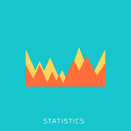 Statistics, flat style, colorful, vector icon for info graphics, websites, mobile and print media.のイラスト素材