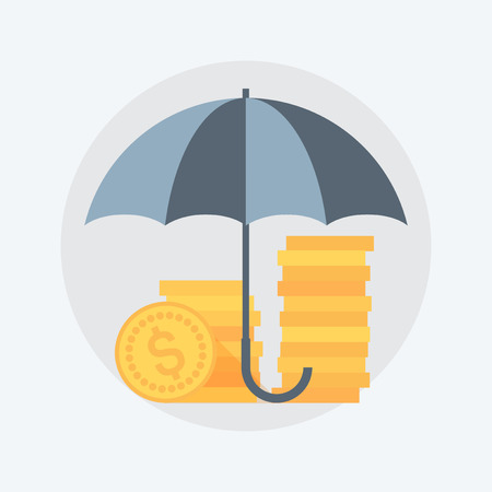 Insurance Flat style colorful, vector icon for info graphics, websites, mobile and print media.のイラスト素材