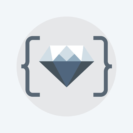 Clean Code flat style, colorful, vector icon for info graphics, websites, mobile and print media.のイラスト素材