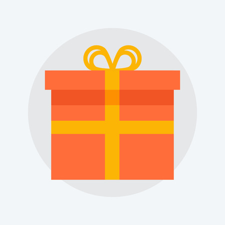 Gift Box flat style, colorful, vector icon for info graphics, websites, mobile and print mediaのイラスト素材