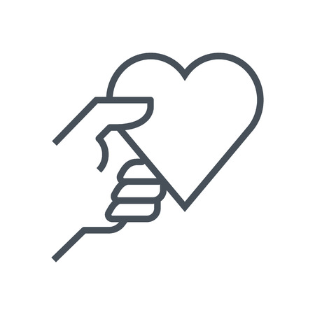 Give love,surprise, valentines day icon suitable for info graphics, websites and print media. Vector, flat icon, clip art.のイラスト素材
