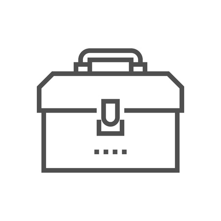 Tool box icon suitable for info graphics, websites and print media and  interfaces. Line vector icon.のイラスト素材