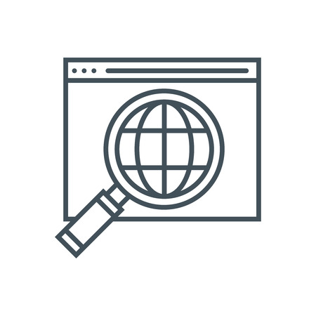 Research icon suitable for info graphics, websites and print media and  interfaces. Line vector icon.のイラスト素材