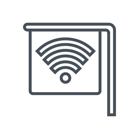 Wi-fi spot icon suitable for info graphics, websites and print media and  interfaces. Line vector icon.のイラスト素材