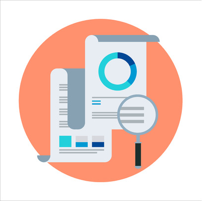 Statistics, report theme, flat style, colorful, vector icon for info graphics, websites, mobile and print media.のイラスト素材
