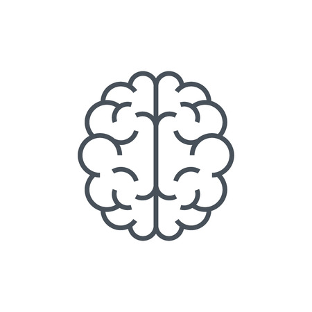 Brain icon suitable for info graphics, websites and print media and  interfaces. Line vector icon.のイラスト素材