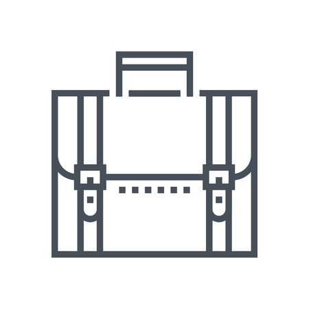 Suitcase, briefcase icon suitable for info graphics, websites and print media and  interfaces. Line vector icon.のイラスト素材