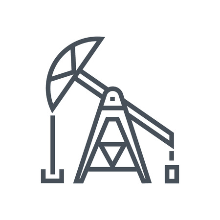 Oil pump icon suitable for info graphics, websites and print media and  interfaces. Line vector icon.のイラスト素材