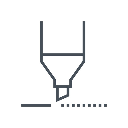 Marker icon suitable for info graphics, websites and print media and  interfaces. Line vector icon.のイラスト素材