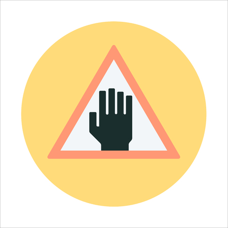 Forbidden area, beware flat style colorful, vector icon for info graphics, websites, mobile and print media.のイラスト素材